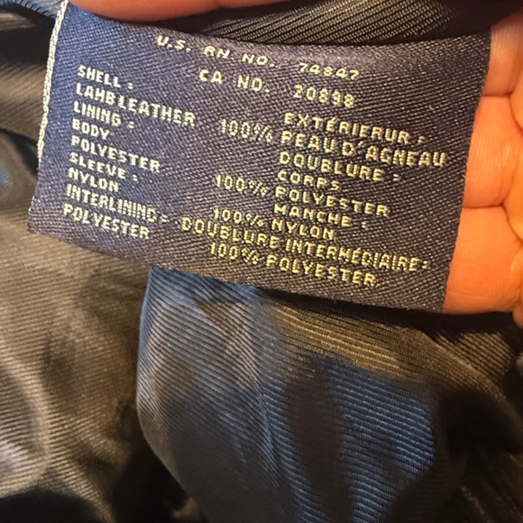 Dockers Men's Leather Bomber Jacket Large - Picture 4 of 12